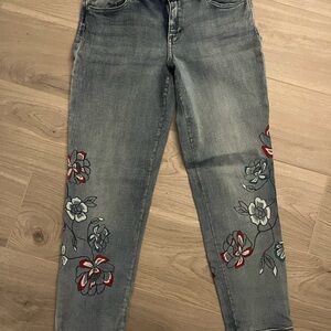 Floral Embroidered Women's Jeans